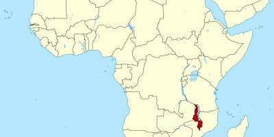 Malavi lokacijo na zemljevidu sveta