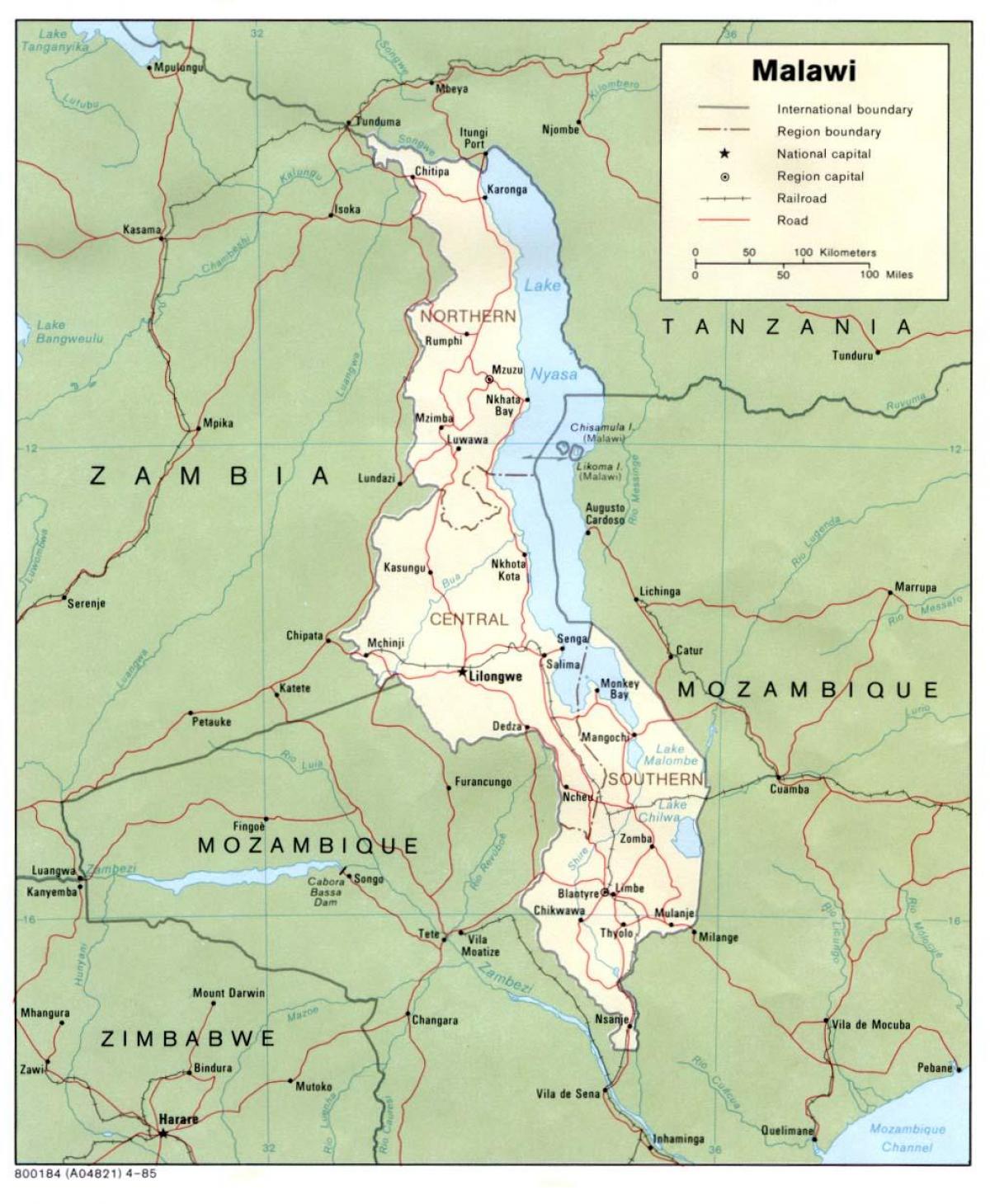 ulica zemljevid blantyre Malavi