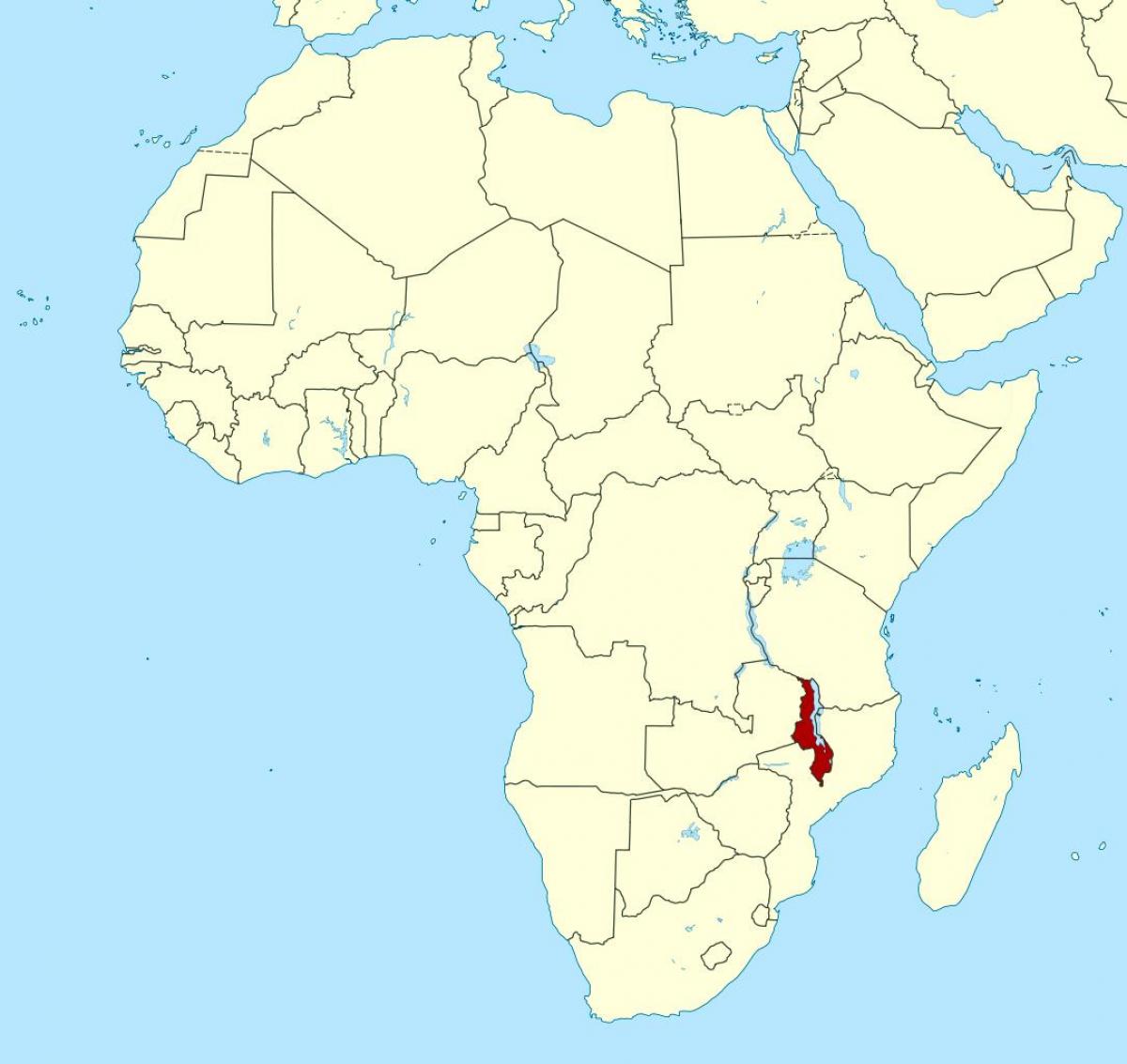 Malavi lokacijo na zemljevidu sveta