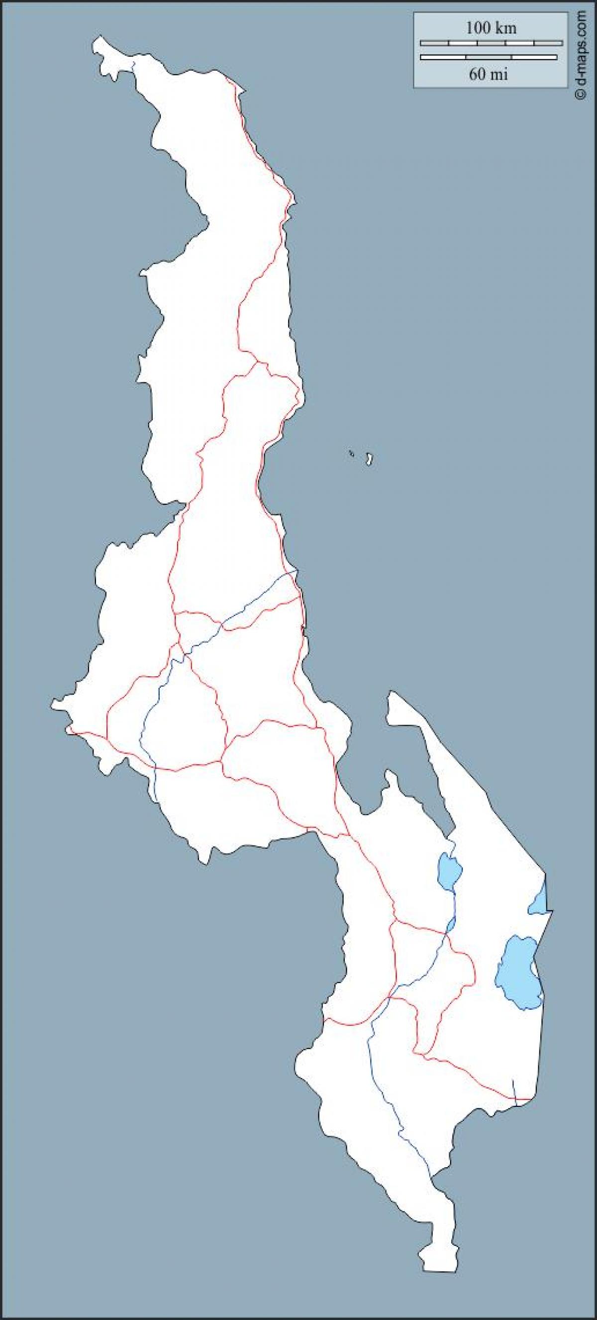 zemljevid Malavi zemljevid oris